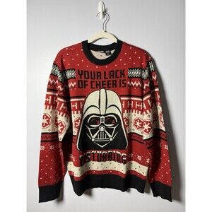 Star Wars Darth Vader Your Lack of Cheer Is Disturbing Ugly Christmas Sweater S